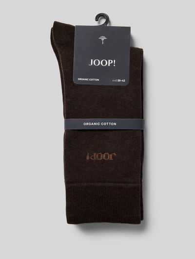 JOOP! Collection Socken mit Label-Print Dunkelbraun 3