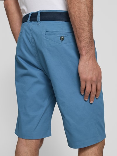 MCNEAL Slim Fit Shorts mit Gürtel Ocean Melange 3