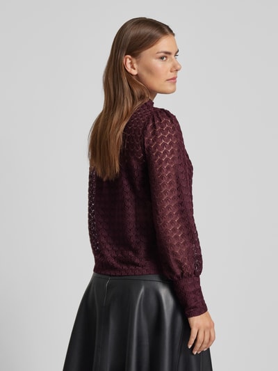 Vero Moda Regular Fit Blusentop aus Spitze mit Ballonärmeln Modell 'BECCA' Bordeaux 5