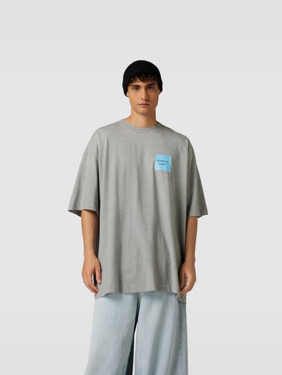 VETEMENTS Oversized T-Shirt in melierter Optik Hellgrau Melange 4