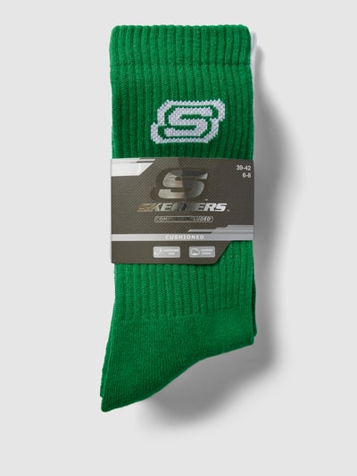 SKECHERS Sokken met contraststrepen in een set van 2 paar Groen - 3