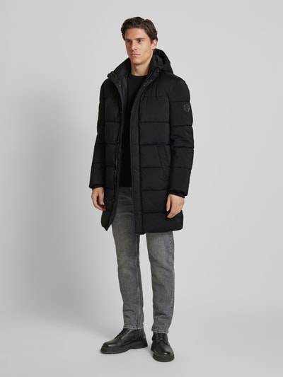 Christian Berg Men Steppjacke mit Kapuze Black 1