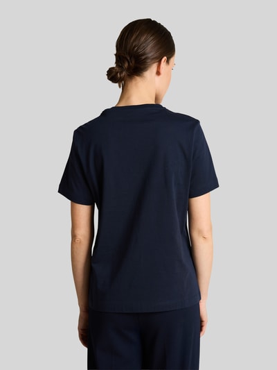 Tom Tailor Regular Fit T-Shirt aus reiner Baumwolle mit Motiv-Print Dunkelblau 5