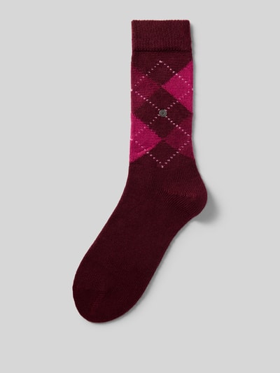 Burlington Socken mit Logo-Applikation Modell 'WHITBY' Bordeaux 1