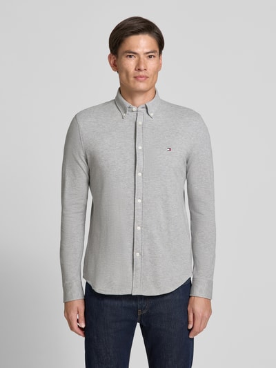 Tommy Hilfiger Slim Fit Freizeithemd mit Logo-Stickerei Hellgrau 4