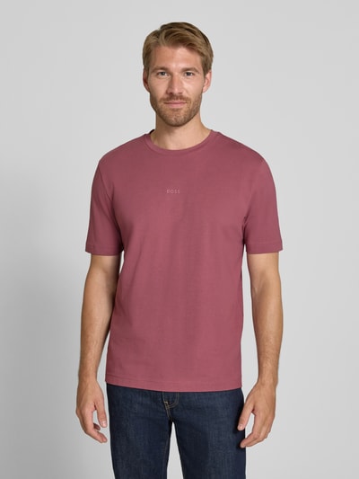 BOSS Orange Relaxed Fit T-Shirt aus reiner Baumwolle Modell 'TCHUP' Bordeaux 4