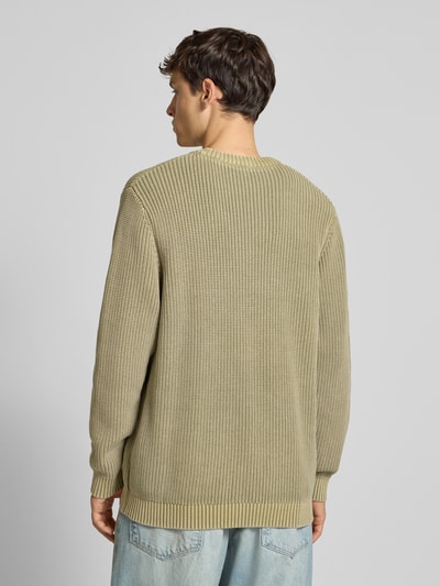 Pepe Jeans Regular fit pullover van puur katoen, model 'PARKER CREW' Olijfgroen - 5