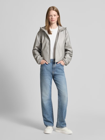 RAINS Jack met capuchon, model 'Lohja' Lichtgrijs - 1