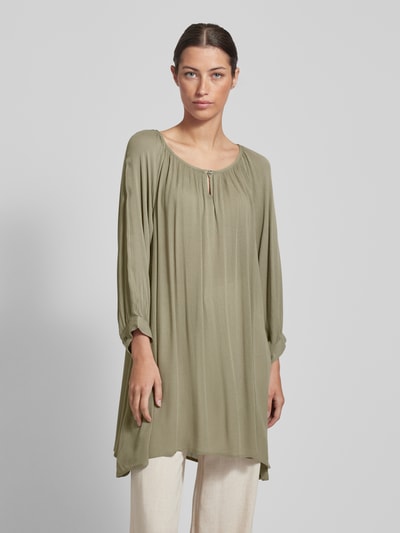 Kaffe Bluse aus Viskose in unifarbenem Design Modell 'AMBER' Khaki 4