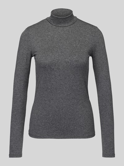 Weekend Max Mara Slim Fit Langarmshirt aus Viskose-Mix Modell 'MULTIF' Anthrazit 2