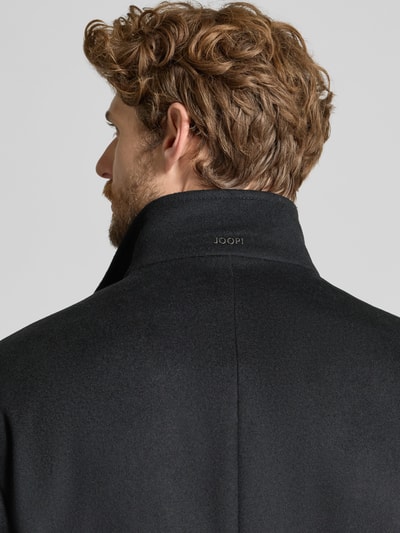 JOOP! COLLECTION Lange jas met hoge opstaande kraag model 'MARAN' Zwart - 3