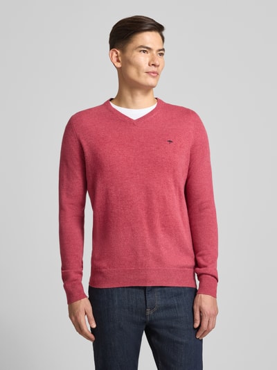Fynch-Hatton Regular Fit Pullover mit Kaschmir-Anteil Modell 'Merino' Kirsche 4