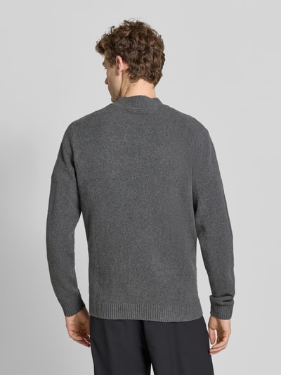 JACK & JONES Premium Strickpullover mit Polokragen Modell 'MAVERICK' Mittelgrau Melange 5