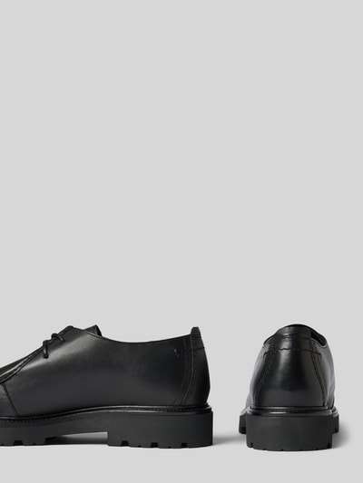 Productfoto, zwarte veterschoenen uit echt leer model 'PHIL 11' van Marc O'Polo, Heren veterschoenen, glad oppervlak, grove zool