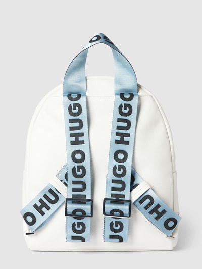 HUGO Rucksack mit Label-Details Modell 'Bel' Weiss 4