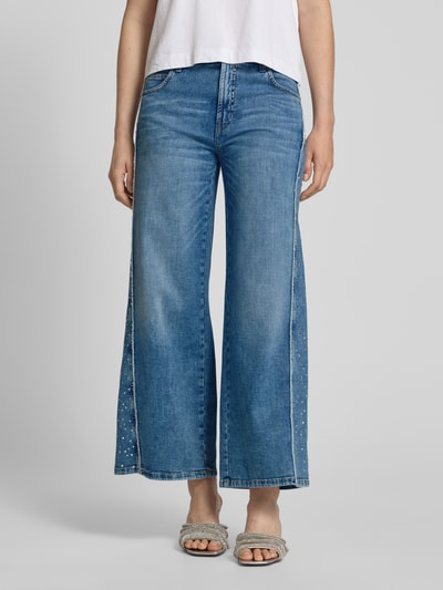 Cambio Jeansy o skróconym kroju model ‘PALAZZO’ Jasnoniebieski 4