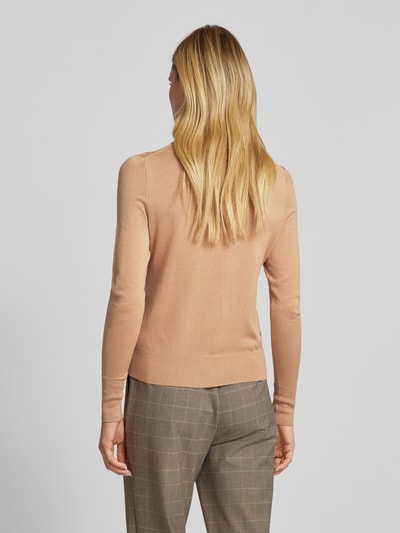 Christian Berg Woman Gebreide pullover met ribboorden Camel gemêleerd - 5