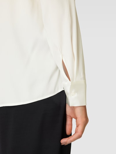 (The Mercer) N.Y. Blouse met V-hals in effen design Offwhite - 3