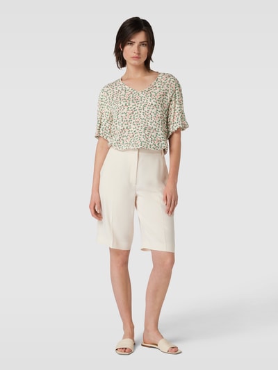 Jake*s Casual Blusenshirt mit Allover-Muster Offwhite 1