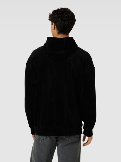 HUGO Hoodie mit Feinripp Modell 'Velvet' Black 5