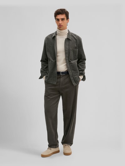 Marc O'Polo Oversized Cordhemd mit Woll-Anteil Dunkelbraun 1