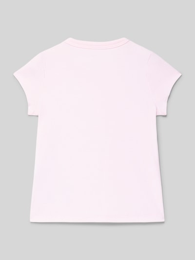 Abercrombie&Fitch T-shirt z naszywanym logo model 'ESSENTIAL' Różowy 3