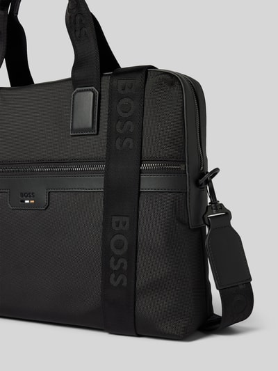 BOSS Laptoptas met structuurmotief, model 'RAY_N_DOC CASE' Zwart - 3