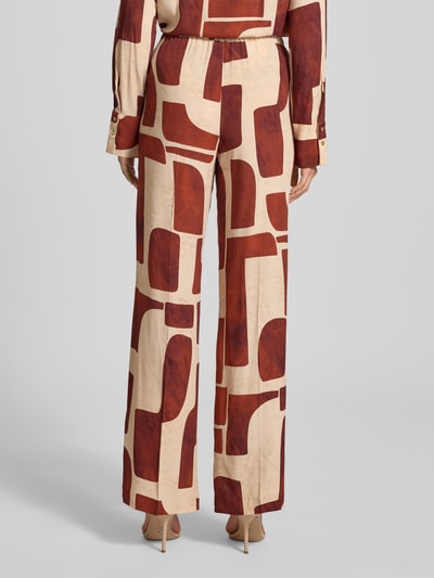 Mango Wide Leg Stoffhose mit Tunnelzug Modell 'PARISI' Rostrot 5