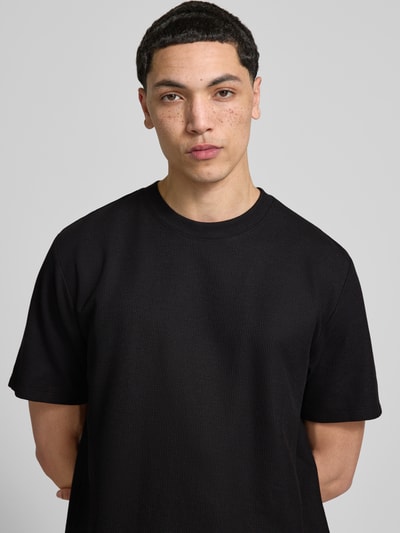 JACK & JONES T-Shirt mit Stehkragen Modell 'AUSTIN' BLACK 3