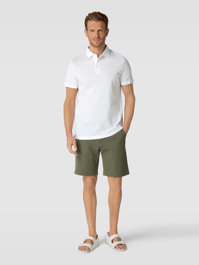 JOOP! Collection Poloshirt mit Strukturmuster Modell 'Pacay' Weiss 1