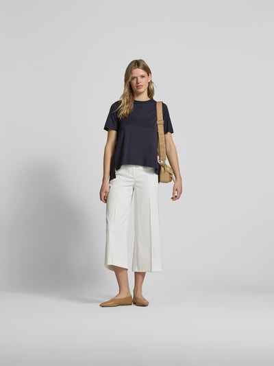 Joseph T-Shirt mit geripptem Rundhalsausschnitt Marine 1