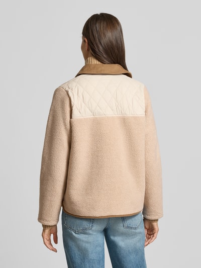 Barbour Regular Fit Fleecejacke mit Teddyfell Besatz Modell 'LAUREL' Beige 5