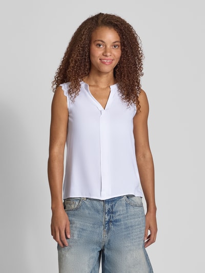 Only Top bluzkowy o kroju regular fit z czystej wiskozy model ‘KIMMI’ Biały 4