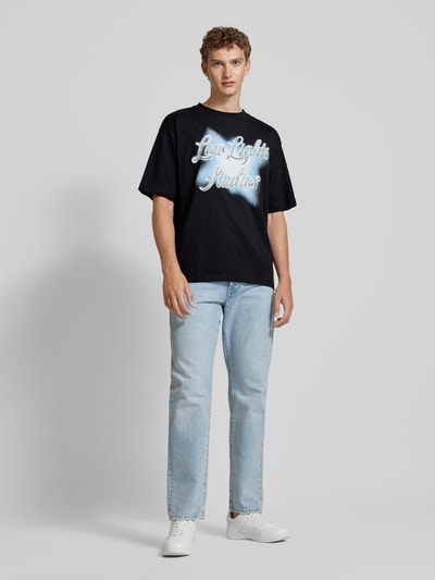 Low Lights Studios Oversized T-Shirt mit Label-Print Modell 'CHROMATIC' Black 1