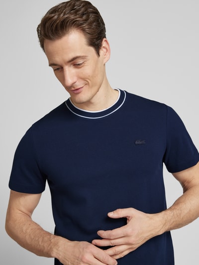 Lacoste T-Shirt mit Label-Stitching Blau 3