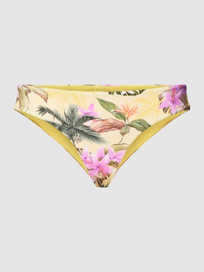 Banana Moon Bikinislip met bloemenmotief, model 'TUPA' Lichtgeel - 2