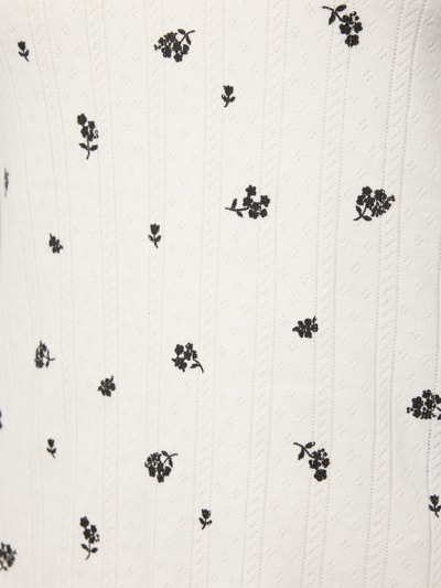 Jake*s Casual Pyjama-Oberteil mit Rundhalsausschnitt und Wellensaum Offwhite 2