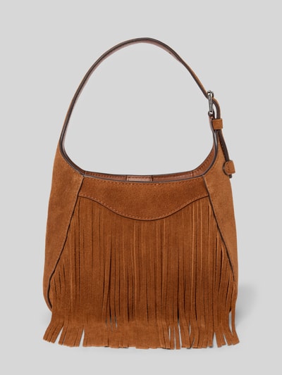 Lauren Ralph Lauren Handtasche mit Fransen und Tragehenkel Cognac 4