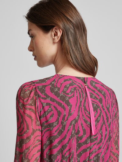 JOOP! Midi-jurk met all-over motief Fuchsia - 3