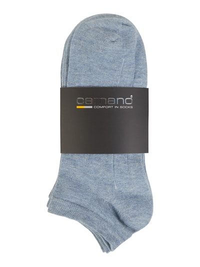 camano Sneakersocken mit Rippenbündchen im 7er-Pack Modell 'Soft' Jeansblau 2