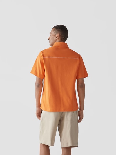 Jacquemus Poloshirt mit Label-Stitching Orange 5