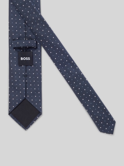 BOSS Stropdas van zijdemix Marineblauw - 2