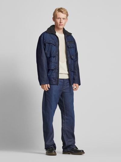 G-Star Raw Loose fit jeans met sierknopen, model 'Bend' Donkerblauw - 1