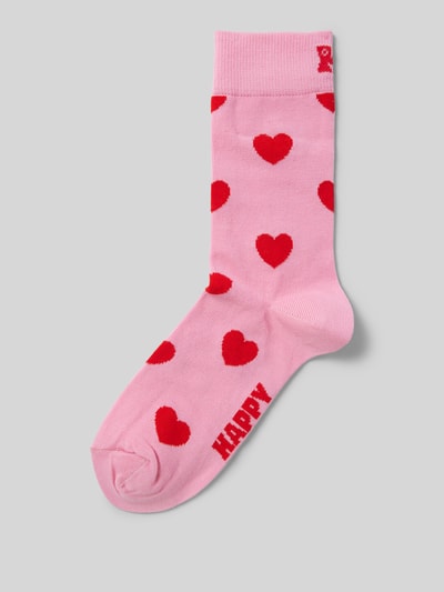 Happy Socks Soccken mit Stretch-Anteil Modell 'Heart' Pink 1