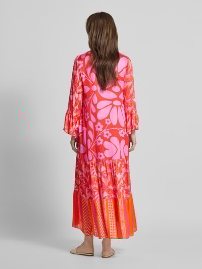 miss goodlife Tunikakleid aus Viskose mit V-Ausschnitt Pink 5