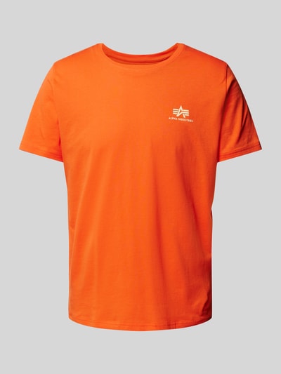 Alpha Industries T-Shirt mit Label-Print Orange 1