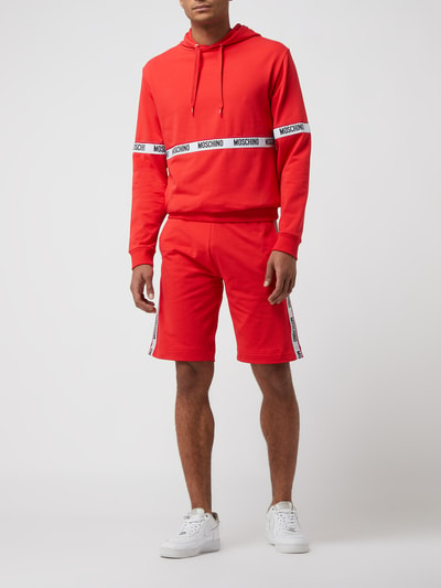 Moschino Swim + Underwear Sweatshorts met logostrepen Rood - 1