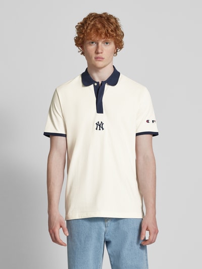 CHAMPION Koszulka polo z wyhaftowanym logo Złamany biały 4