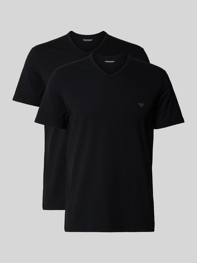 Emporio Armani T-Shirt mit V-Ausschnitt im 2er-Pack Black 1