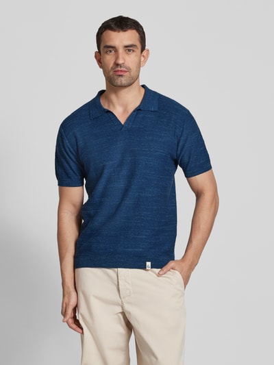 Colours & Sons Regular Fit Poloshirt mit V-Ausschnitt Marine 4